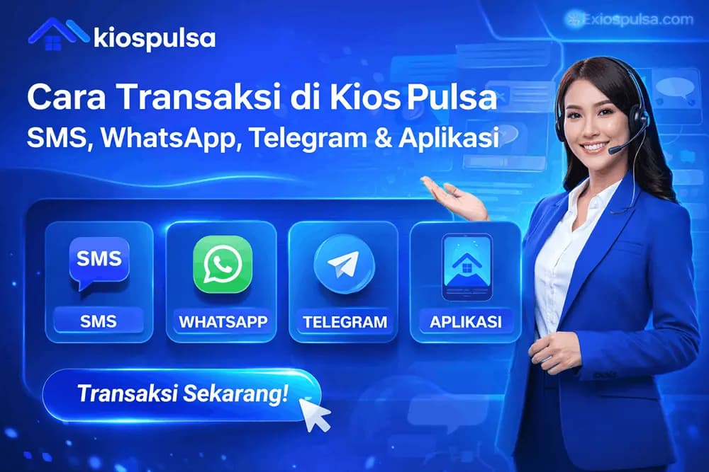 Cara transaksi di Kios Pulsa