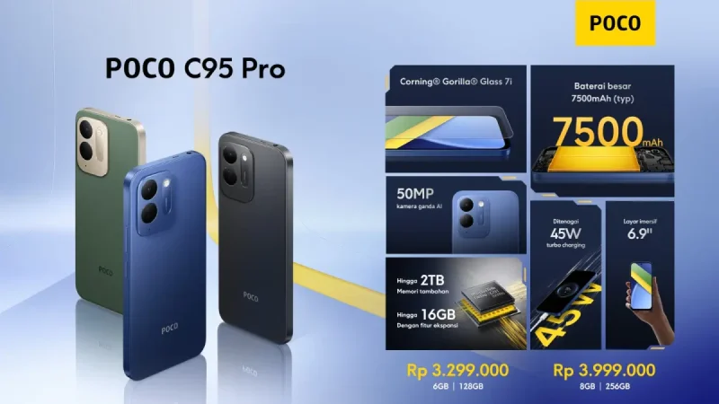 Poco C95 Pro Resmi Masuk Indonesia! Ponsel Gaming Murah dengan Layar Lega Siap Guncang Pasaran