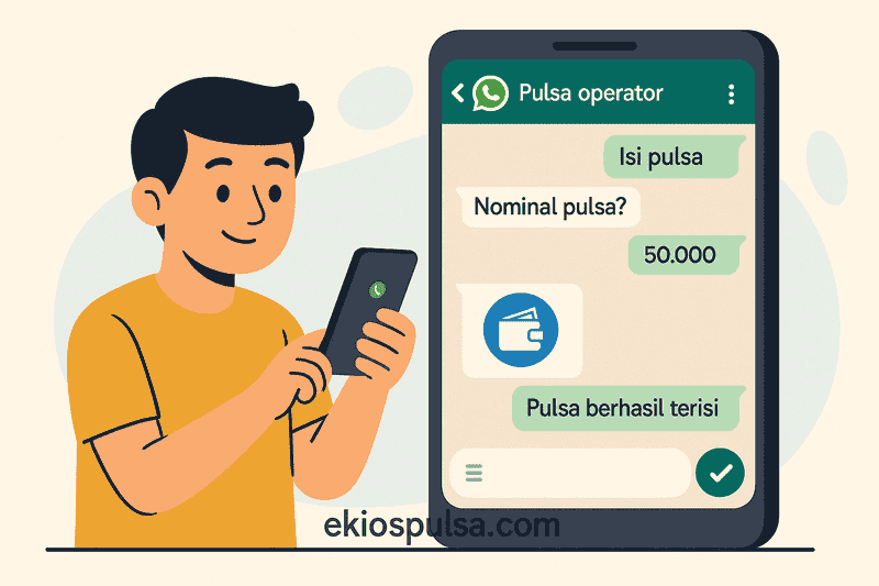 Cara Transaksi Isi Pulsa Lewat WhatsApp
